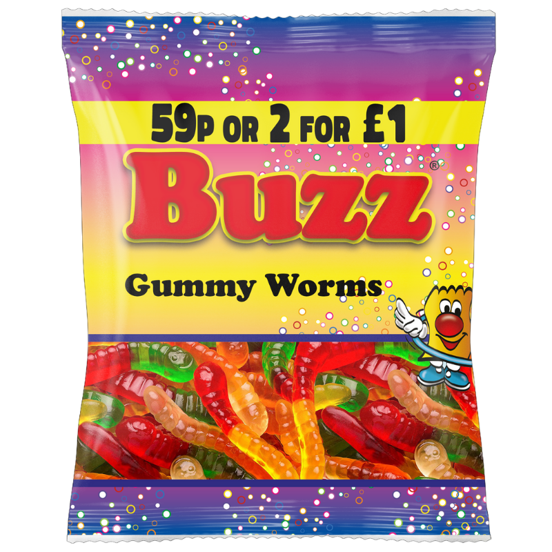 Buzz Sweets Gummy Worms | Kids Bags