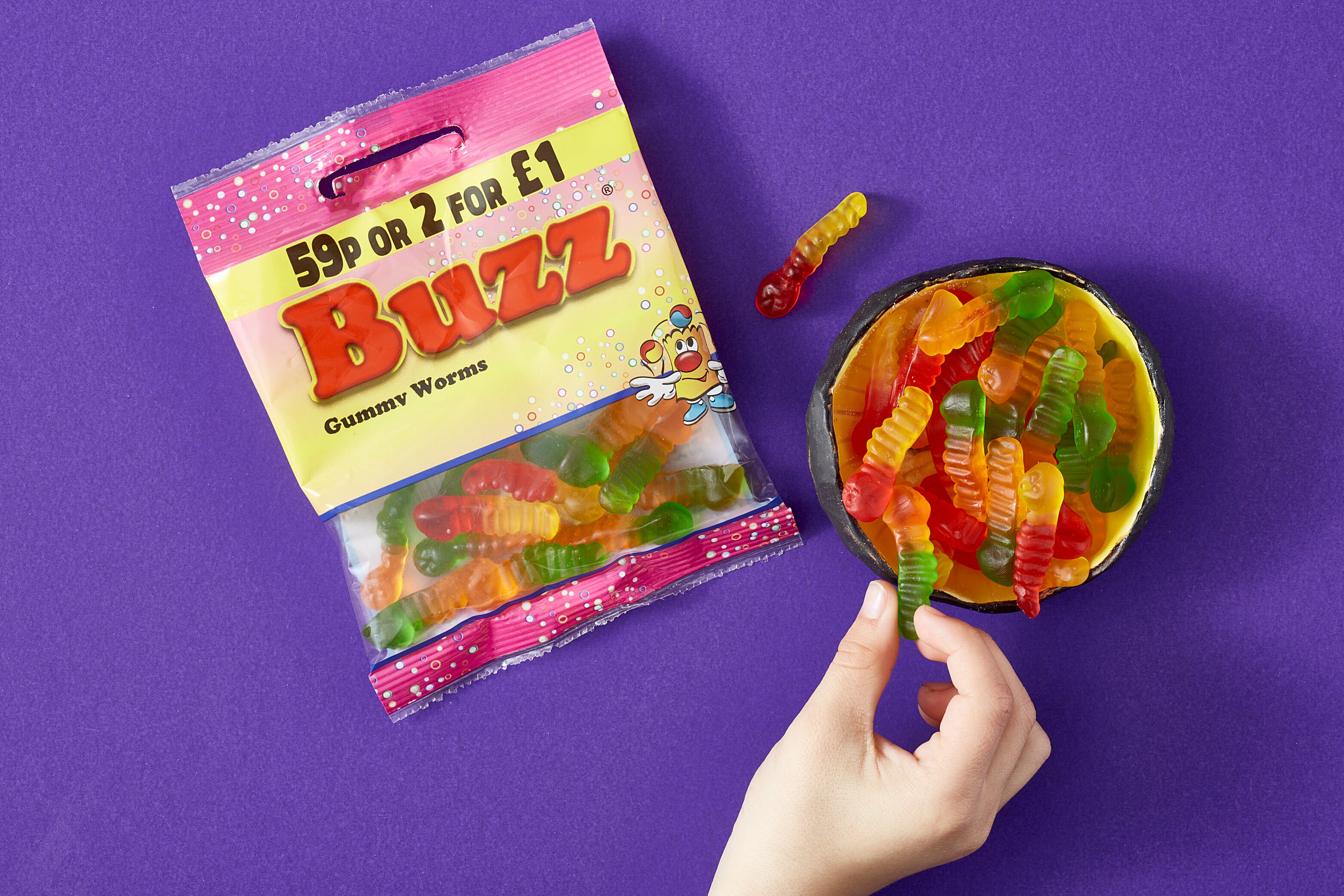 Buzz Sweets Gummy Worms | Kids Bags