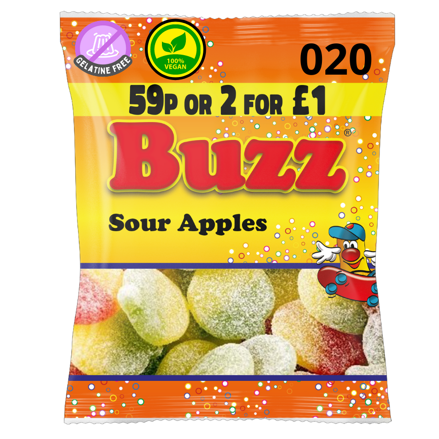 Buzz Sweets Sour Apples | Kids Bags