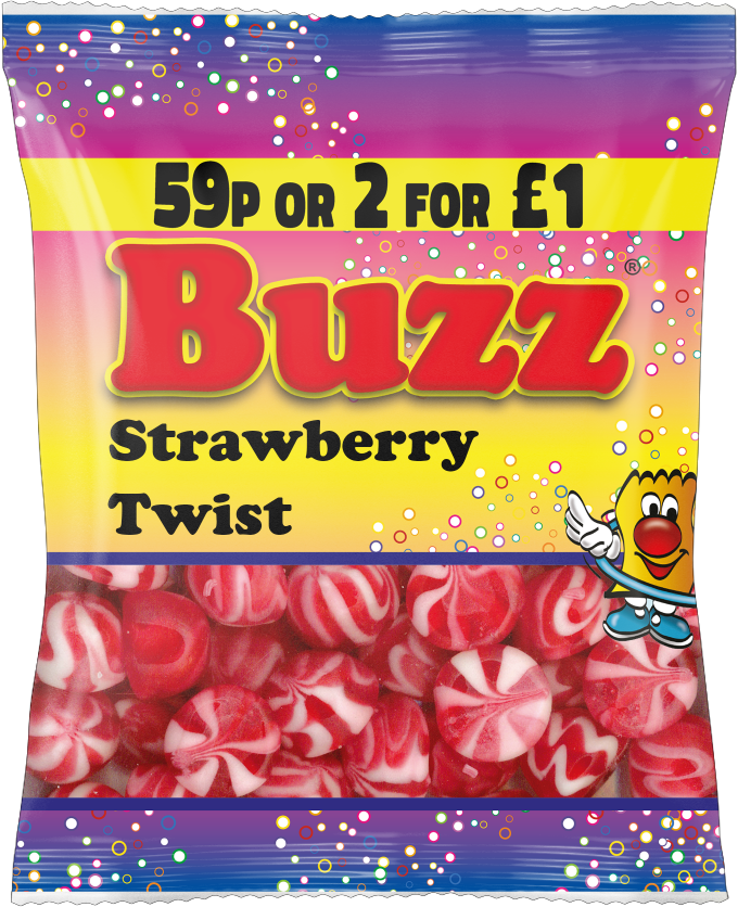 Buzz Sweets Fizzy Wild Strawberries | Kids Bags