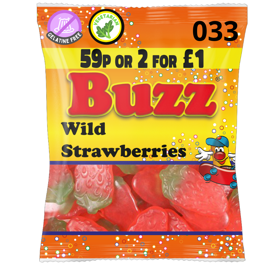 Buzz Sweets Wild Strawberries | Kids Bags