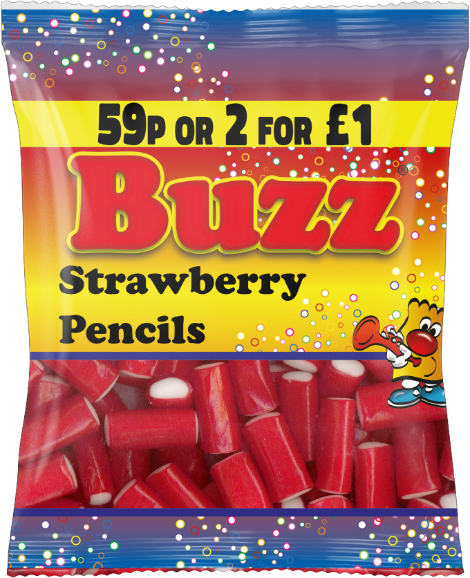 Buzz Sweets Mini Strawberry Pencils | Kids Bags