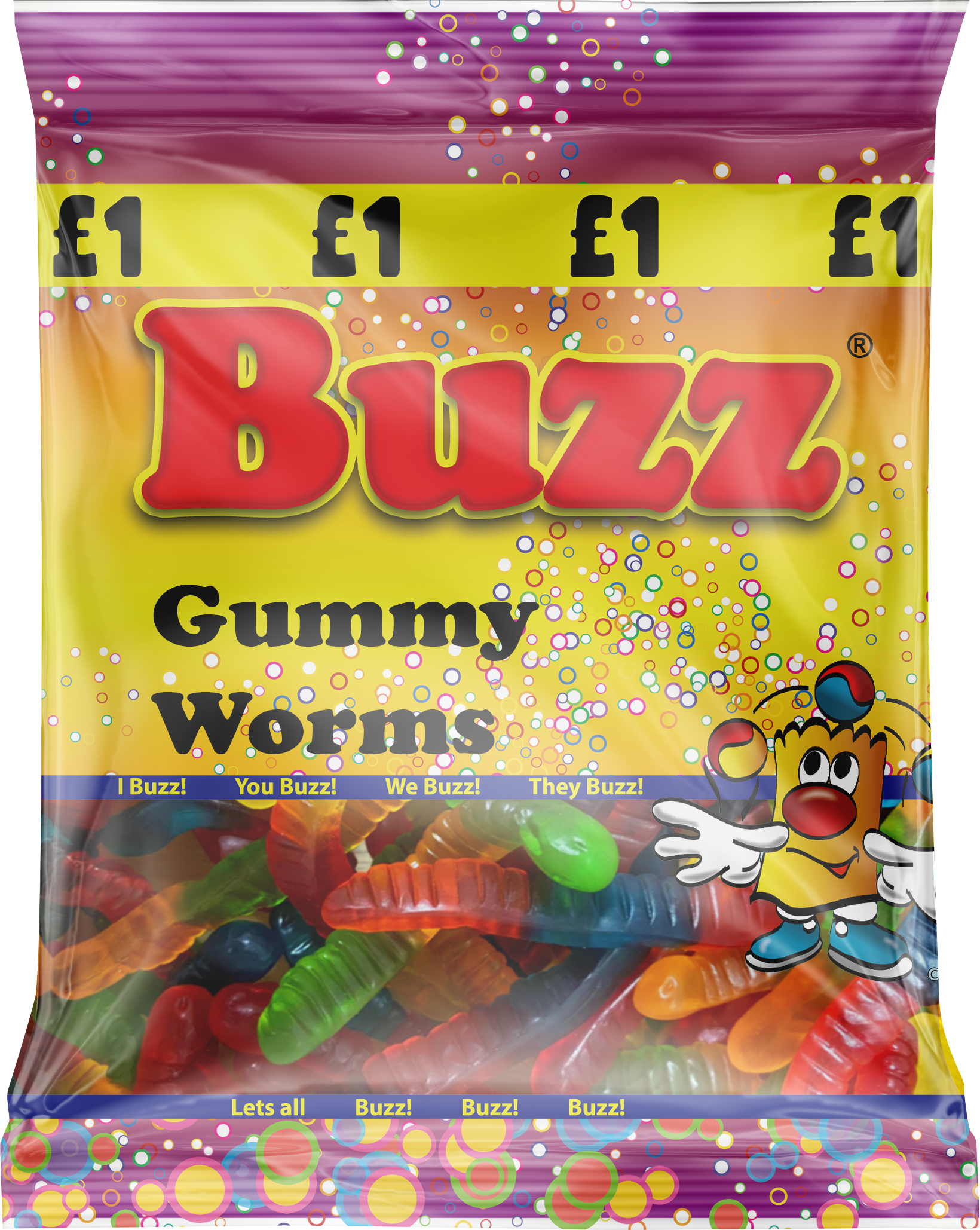 Buzz Sweets Gummy Worms | Share Pack