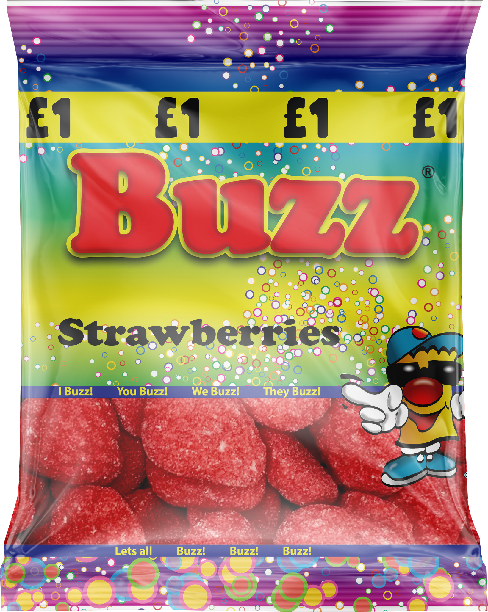 Buzz Sweets Strawberries | Share Pack