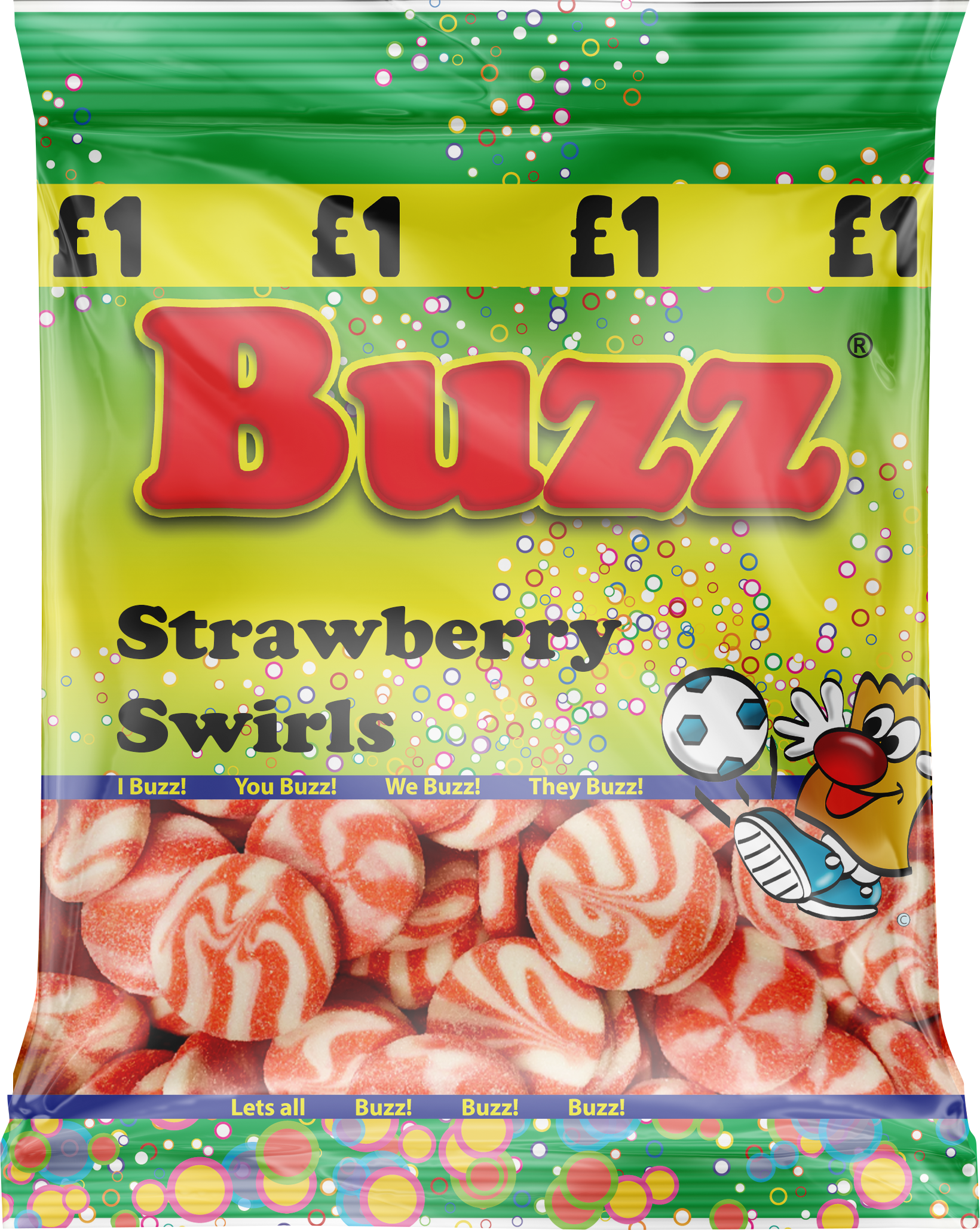 Buzz Sweets Strawberry Swirls | Share Pack