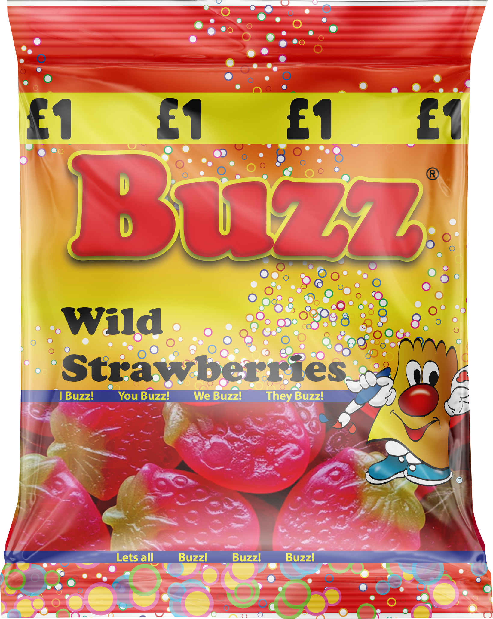 Buzz Sweets Wild Strawberries | Share Pack