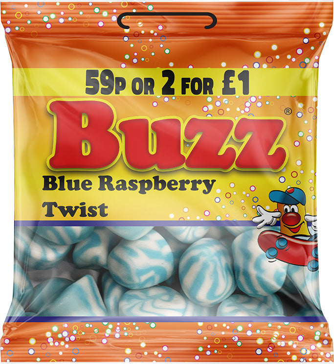 Buzz Sweets Blue Raspberry Twist | Share Pack