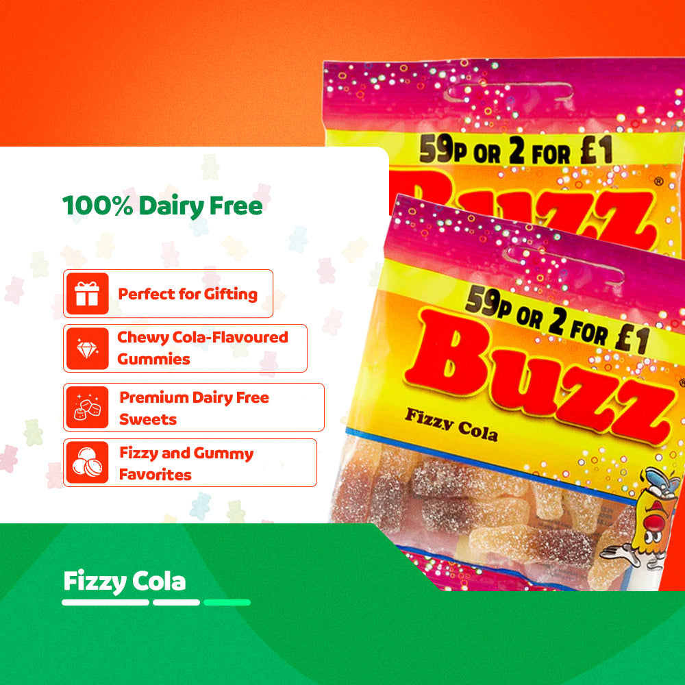 Buzz Sweets Fizzy Cola Bottles | Kids Bags