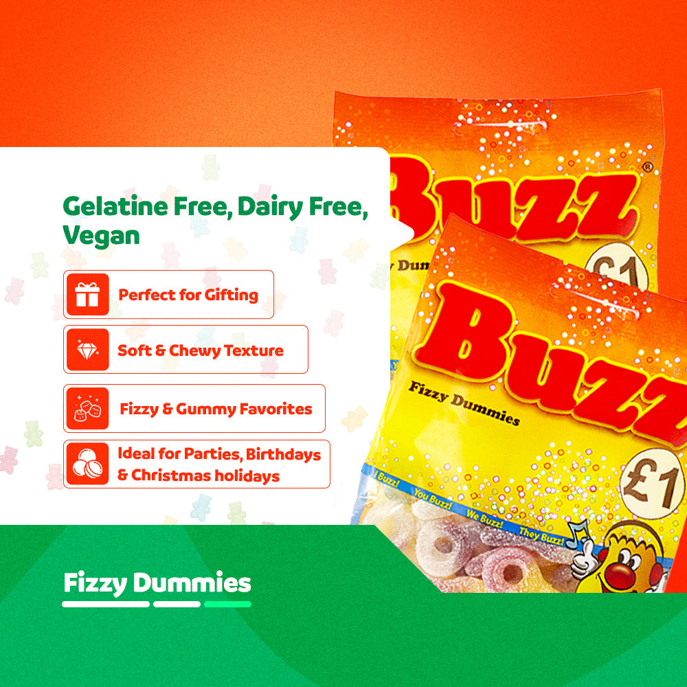 Buzz Sweets Fizzy Dummies | Share Pack