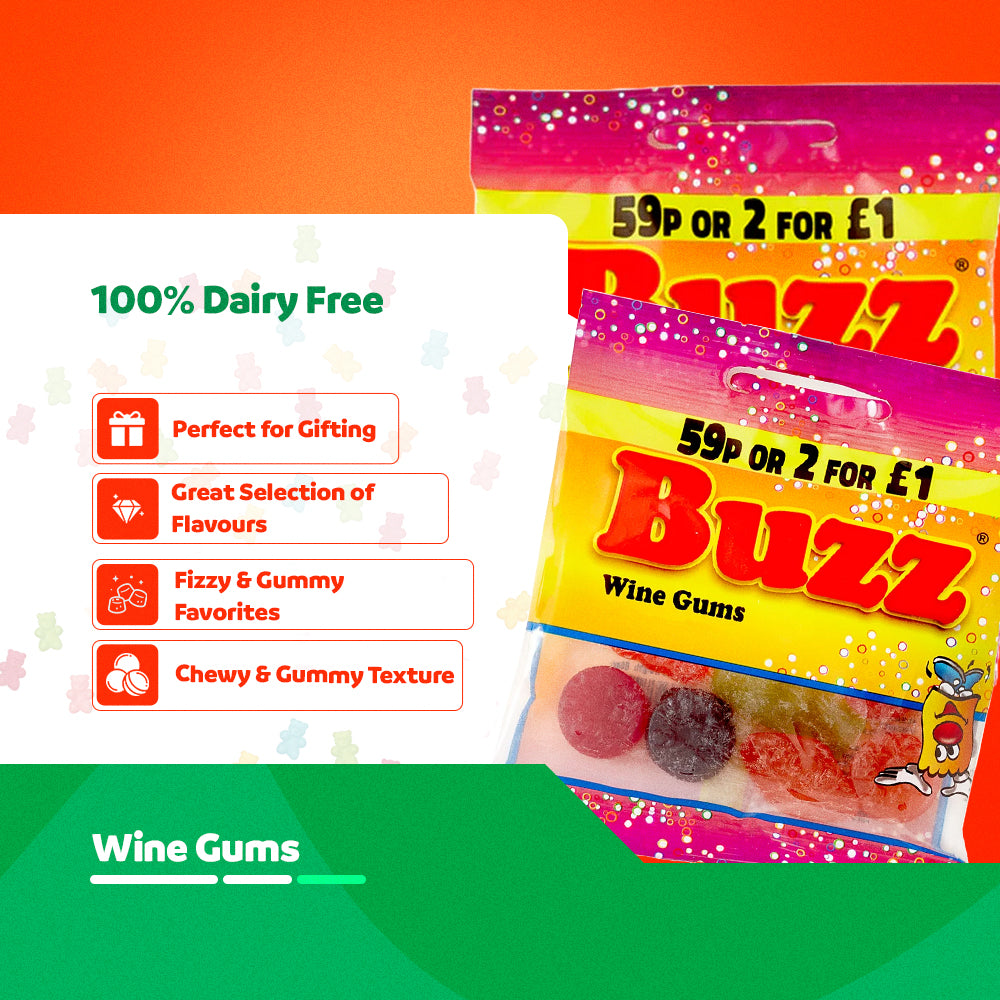 Buzz Sweets Wine Gums | Kids Bags