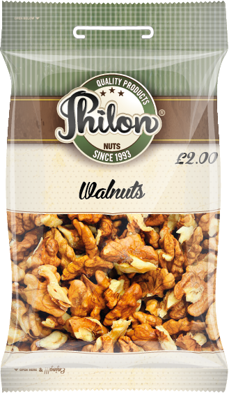 Packet Of Walnuts By Philon Nuts. Sell for £2.00 Per Packet.