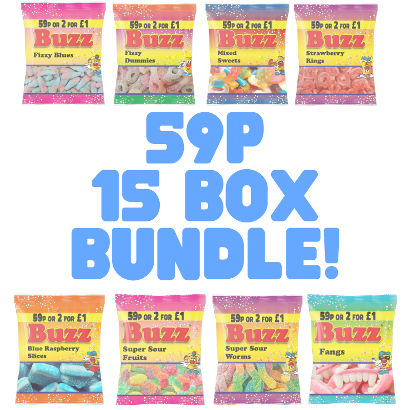 59p Buzz Bundle! 15 boxes x 59p