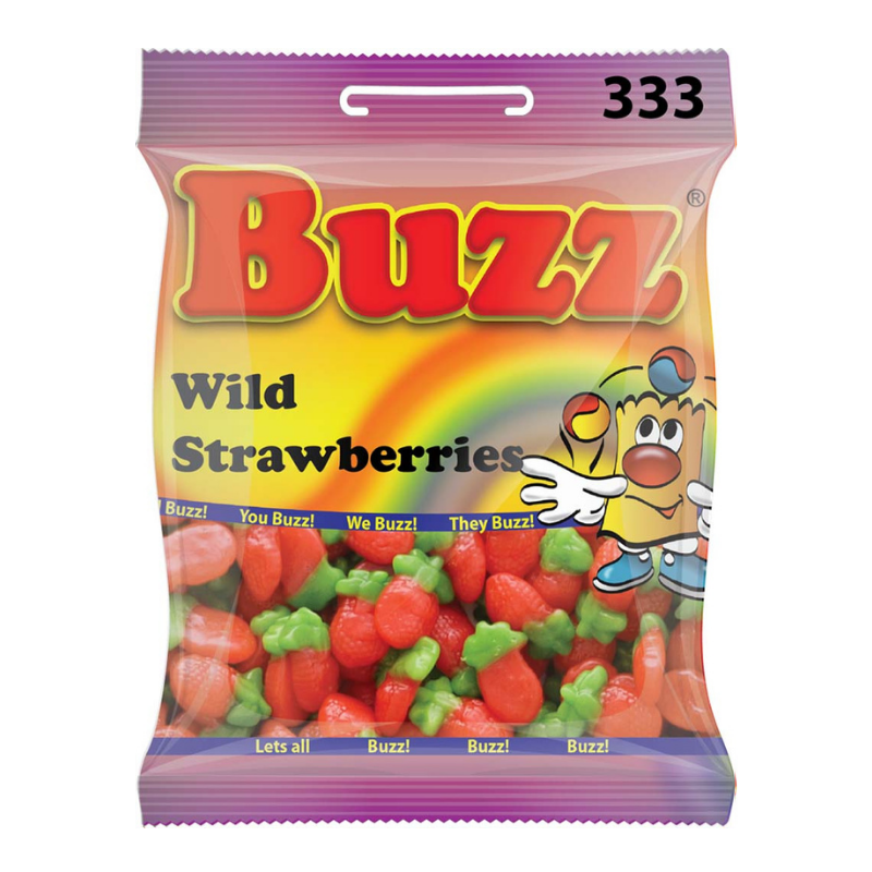 10 Packets Of Wild Strawberries By Buzz Sweets. Sell for £1 each.